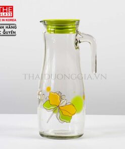 Bộ 1 bình 1,4 lít và 2 cốc uống nước 320ml Hàn Quốc The Glass-GI801AA