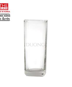 bộ 6 cốc thủy tinh cao vuông miệng 355ml Hàn Quốc The Glass-B144