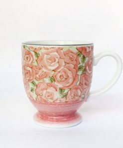 ca sứ 300ml Nhật Bản Miyabi hoa văn Romantic màu hồng - Romantic-H