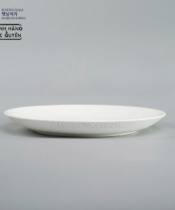 Đĩa trắng tròn to 27cm sứ xương Hàn Quốc Haengnam HB-2103