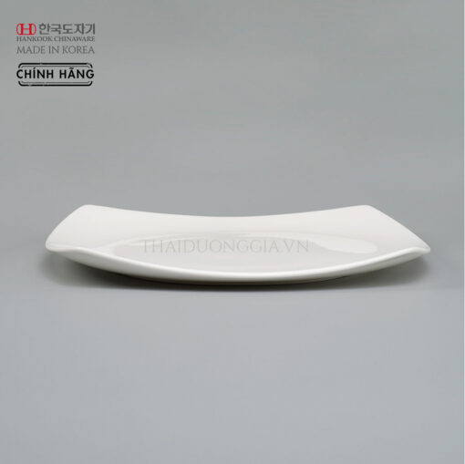 Đĩa vuông trắng sứ cao cấp Hàn Quốc Hankook 26,2cm MIB-0007