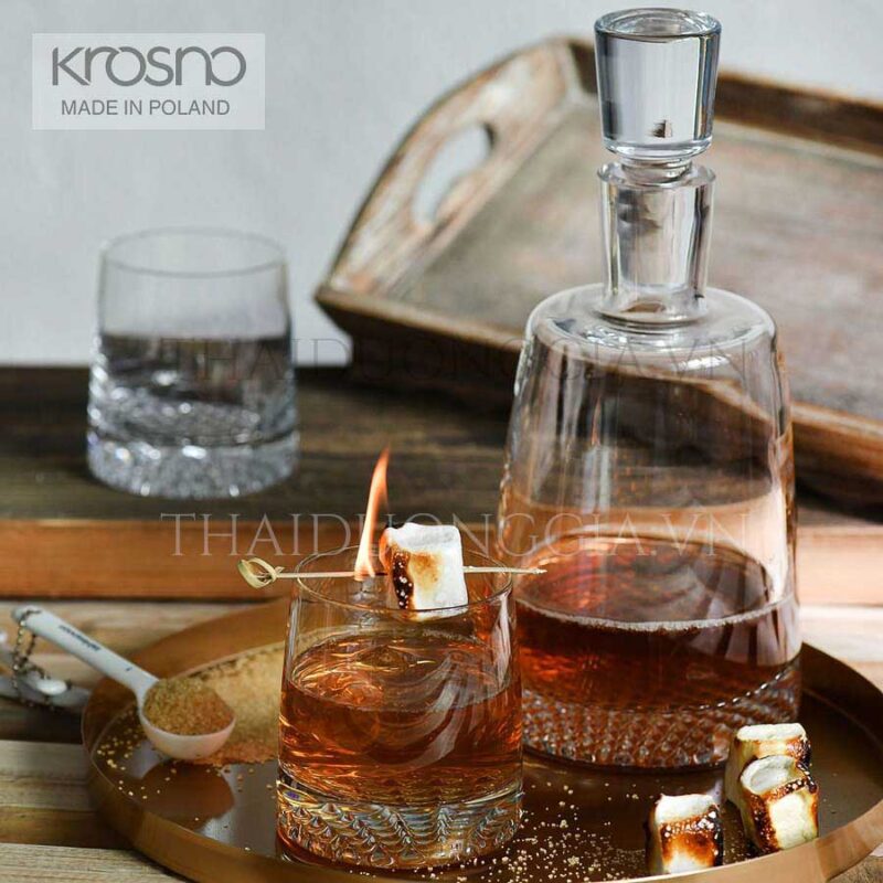 Bộ 6 cốc pha lê uych-ky whisky FJORD 300ml Ba Lan Krosno-786582