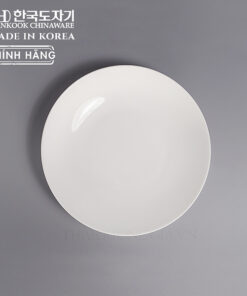 Đĩa trắng sâu lòng cỡ trung 15cm sứ cao cấp Hàn Quốc Hankook CHB-0011