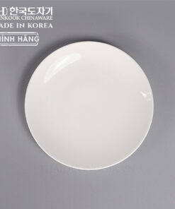 Đĩa trắng tròn 18cm sứ cao cấp Hàn Quốc Hankook CHB-0005