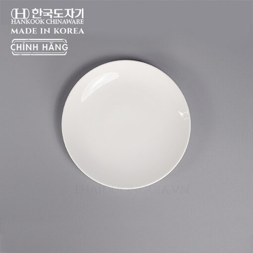 Đĩa trắng tròn cỡ bé 10cm sứ cao cấp Hàn Quốc Hankook CHB-0007