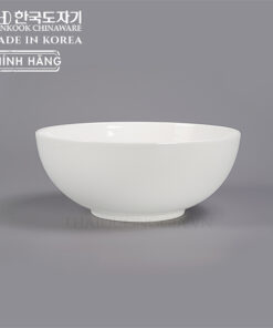 Bát, tô canh sứ trắng cao cấp Hàn Quốc cỡ to 22cm Hankook HOB-0047
