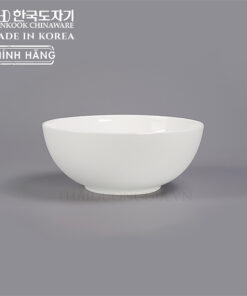 Bát, tô canh sứ trắng cao cấp Hàn Quốc cỡ trung 20cm Hankook HOB-0048