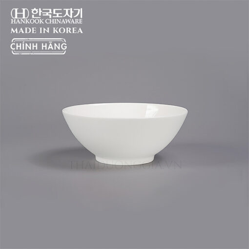 Bát tô phở mỳ sứ trắng cao cấp Hàn Quốc 18,5cm Hankook HOB-0050
