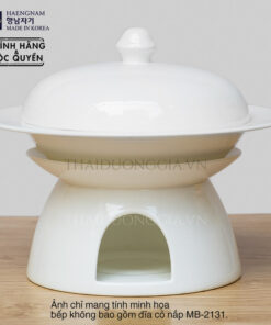 Bếp nến giữ nhiệt thức ăn sứ xương Hàn Quốc Haengnam CF6104