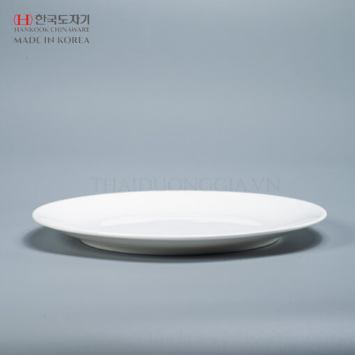 Đĩa tròn 21cm sứ trắng cao cấp Hàn Quốc Hankook CDB-0001