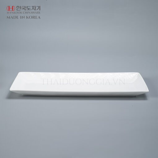 Đĩa chữ nhật 33cm sứ trắng cao cấp Hàn Quốc Hankook ZPB-0001