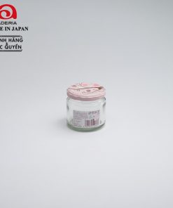 Lọ đựng gia vị, đồ khô thủy tinh nắp hợp kim màu hồng chống gỉ 150ml Nhật Bản Aderia S-2062-H